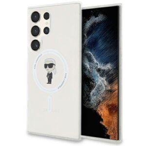 Karl Lagerfeld KLHMS24LHFCKNOT S24 Ultra S928 skaidrus kietas dėklas IML Ikonik MagSafe - Image 1