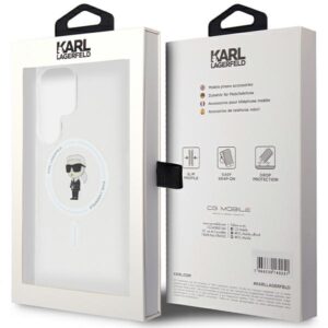 Karl Lagerfeld KLHMS24LHFCKNOT S24 Ultra S928 skaidrus kietas dėklas IML Ikonik MagSafe - Image 8