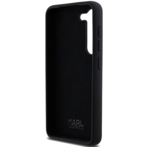Karl Lagerfeld KLHCS24SSMHKCNPK S24 S921 kietas dėklas juodos spalvos Silicone Karl&Choupette Metal Pin - Image 7