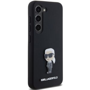 Karl Lagerfeld KLHCS24SSMHKNPK S24 S921 juodos spalvos Silicone Ikonik Metal Pin - Image 4