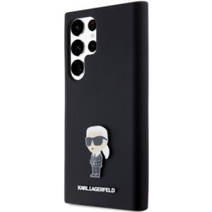 Karl Lagerfeld KLHCS24LSMHKNPK S24 Ultra S928 juodos spalvos Silicone Ikonik Metal Pin - Image 2