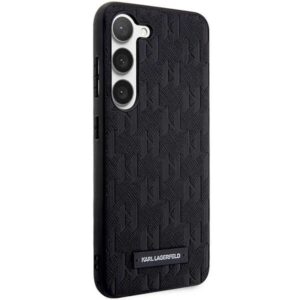 Karl Lagerfeld KLHCS24SSAKLHPK S24 S921 kietas dėklas juodos spalvos Saffiano Mono Metal Logo - Image 4