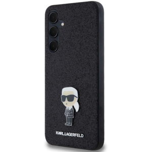Karl Lagerfeld KLHCSA35GKNPSK A35 A356 juodos spalvos kietas dėklas Fixed Glitter Ikonik Logo Metal Pin - Image 2