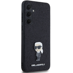 Karl Lagerfeld KLHCSA35GKNPSK A35 A356 juodos spalvos kietas dėklas Fixed Glitter Ikonik Logo Metal Pin - Image 4