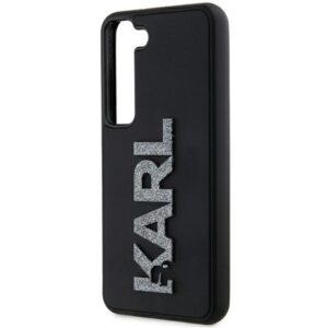 Karl Lagerfeld KLHCS24S3DMBKCK S24 S921 juodos spalvos kietas dėklas 3D Rubber Glitter Logo - Image 6