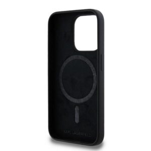 Karl Lagerfeld KLHMP15LSKCHPPLK Apple iPhone 15 Pro 6.1" juodos spalvos kietas dėklas Silicone Karl & Choupette Ma - Image 7