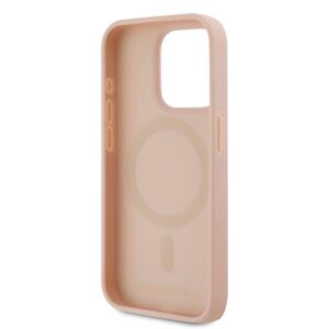 Karl Lagerfeld KLHMP15XPKHPORPP Apple iPhone 15 Pro Max 6.7" kietas dėklas rožinės spalvos Leather Monogram Metal Lo - Image 7