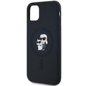 Karl Lagerfeld KLHMN61SCMKCRHK Apple iPhone 11 / Xr 6.1" juodos spalvos kietas dėklas Silicone Karl & Choupette Ma - Image 6