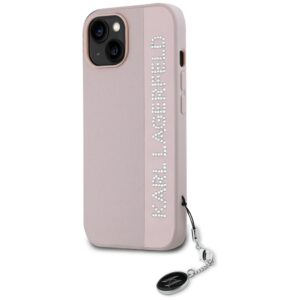 Karl Lagerfeld KLHCP15SPSAKDGCP Apple iPhone 15 / 14 / 13 6.1" rožinės spalvos kietas dėklas Saffiano Rhinestones & - Image 2