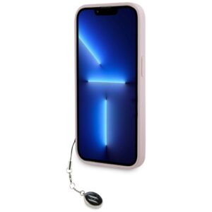 Karl Lagerfeld KLHCP15LPSAKDGCP Apple iPhone 15 Pro 6.1" rožinės spalvos kietas dėklas Saffiano Rhinestones & Charm - Image 5