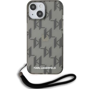 Karl Lagerfeld KLHCP15SHKDPNSK Apple iPhone 15 / 14 / 13 6.1" juodos spalvos kietas dėklas IML Mono KL Pattern & C - Image 2