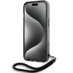 Karl Lagerfeld KLHCP15SHKDPNSK Apple iPhone 15 / 14 / 13 6.1" juodos spalvos kietas dėklas IML Mono KL Pattern & C - Image 4