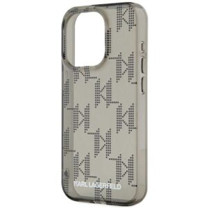 Karl Lagerfeld KLHCP15LHKDPNSK Apple iPhone 15 Pro 6.1" juodos spalvos kietas dėklas IML Mono KL Pattern & Cord - Image 5