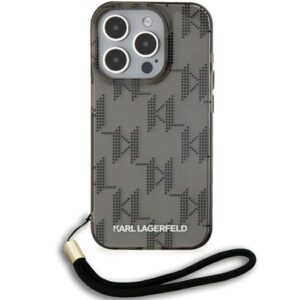 Karl Lagerfeld KLHCP15XHKDPNSK Apple iPhone 15 Pro Max 6.7" juodos spalvos kietas dėklas IML Mono KL Pattern & Cor - Image 2