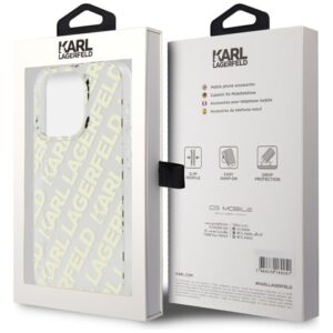 Karl Lagerfeld KLHCP15XHKFOEMD Apple iPhone 15 Pro Max 6.7" gold kietas dėklas IML Fullover Logo - Image 8
