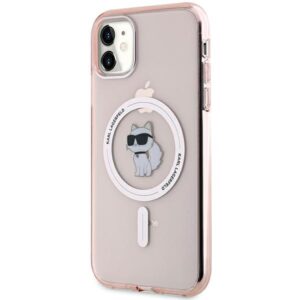 Karl Lagerfeld KLHMN61HFCCNOP Apple iPhone 11 / Xr 6.1" rožinės spalvos kietas dėklas IML Choupette MagSafe - Image 2