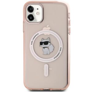 Karl Lagerfeld KLHMN61HFCCNOP Apple iPhone 11 / Xr 6.1" rožinės spalvos kietas dėklas IML Choupette MagSafe - Image 3
