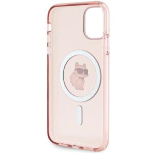 Karl Lagerfeld KLHMN61HFCCNOP Apple iPhone 11 / Xr 6.1" rožinės spalvos kietas dėklas IML Choupette MagSafe - Image 7