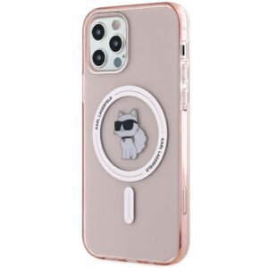 Karl Lagerfeld KLHMP12MHFCCNOP Apple iPhone 12/12 Pro 6.1" rožinės spalvos kietas dėklas IML Choupette MagSafe - Image 2