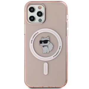 Karl Lagerfeld KLHMP12MHFCCNOP Apple iPhone 12/12 Pro 6.1" rožinės spalvos kietas dėklas IML Choupette MagSafe - Image 3