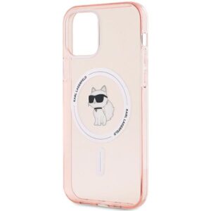 Karl Lagerfeld KLHMP12MHFCCNOP Apple iPhone 12/12 Pro 6.1" rožinės spalvos kietas dėklas IML Choupette MagSafe - Image 6