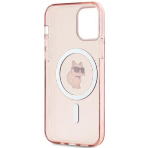 Karl Lagerfeld KLHMP12MHFCCNOP Apple iPhone 12/12 Pro 6.1" rožinės spalvos kietas dėklas IML Choupette MagSafe - Image 7
