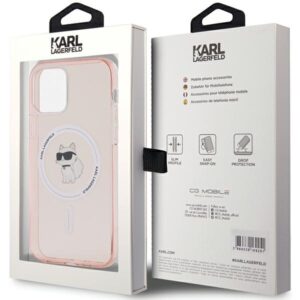 Karl Lagerfeld KLHMP12MHFCCNOP Apple iPhone 12/12 Pro 6.1" rožinės spalvos kietas dėklas IML Choupette MagSafe - Image 8