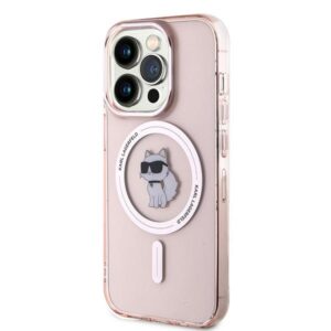 Karl Lagerfeld KLHMP14XHFCCNOP Apple iPhone 14 Pro Max 6.7" rožinės spalvos kietas dėklas IML Choupette MagSafe - Image 2
