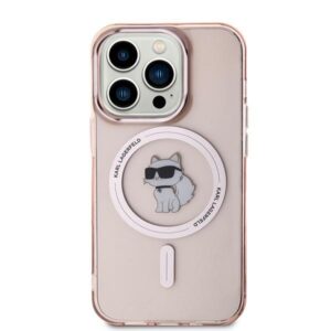 Karl Lagerfeld KLHMP14XHFCCNOP Apple iPhone 14 Pro Max 6.7" rožinės spalvos kietas dėklas IML Choupette MagSafe - Image 3