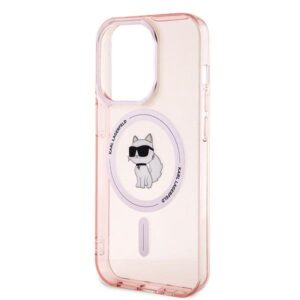Karl Lagerfeld KLHMP14XHFCCNOP Apple iPhone 14 Pro Max 6.7" rožinės spalvos kietas dėklas IML Choupette MagSafe - Image 6