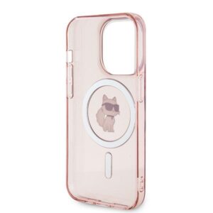 Karl Lagerfeld KLHMP14XHFCCNOP Apple iPhone 14 Pro Max 6.7" rožinės spalvos kietas dėklas IML Choupette MagSafe - Image 7