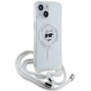 Karl Lagerfeld KLHMP13MHCCHNT Apple iPhone 13/ 14 / 15 6.1" kietas dėklas skaidrus IML Choupette Head & Cord - Image 3