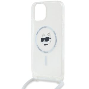 Karl Lagerfeld KLHMP14SHCCHNT Apple iPhone 14/ 13 / 15 6.1" kietas dėklas skaidrus IML Choupette Head & Cord - Image 5