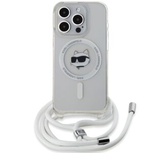 Karl Lagerfeld KLHMP14LHCCHNT Apple iPhone 14Pro 6.1" kietas dėklas skaidrus IML Choupette Head & Cord Magsa - Image 2