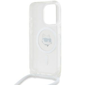 Karl Lagerfeld KLHMP14LHCCHNT Apple iPhone 14Pro 6.1" kietas dėklas skaidrus IML Choupette Head & Cord Magsa - Image 6