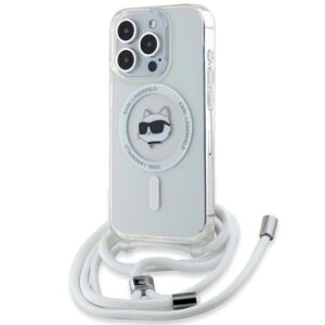 Karl Lagerfeld KLHMP14XHCCHNT Apple iPhone 14Pro Max 6.7" kietas dėklas skaidrus IML Choupette Head & Cord M - Image 1
