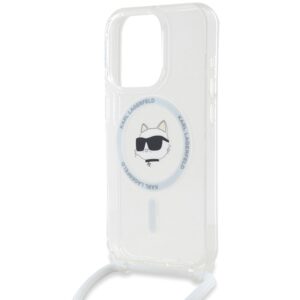 Karl Lagerfeld KLHMP15LHCCHNT Apple iPhone 15Pro 6.1" kietas dėklas skaidrus IML Choupette Head & Cord Magsa - Image 5