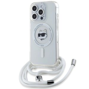 Karl Lagerfeld KLHMP15XHCCHNT Apple iPhone 15Pro Max 6.7" kietas dėklas skaidrus IML Choupette Head & Cord M - Image 1