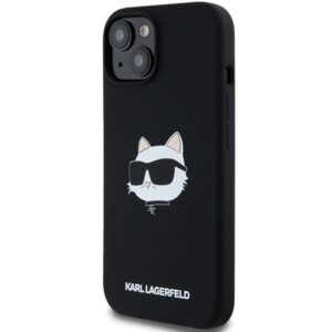 Karl Lagerfeld KLHMP15MSCHPPLK Apple iPhone 15 Plus / 14 Plus 6.7" juodos spalvos kietas dėklas Silicone Choupette - Image 2