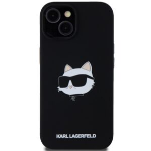 Karl Lagerfeld KLHMP15MSCHPPLK Apple iPhone 15 Plus / 14 Plus 6.7" juodos spalvos kietas dėklas Silicone Choupette - Image 3