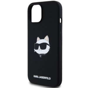Karl Lagerfeld KLHMP15MSCHPPLK Apple iPhone 15 Plus / 14 Plus 6.7" juodos spalvos kietas dėklas Silicone Choupette - Image 6