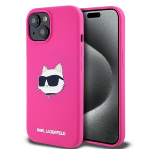 Karl Lagerfeld KLHMP15MSCHPPLF Apple iPhone 15 Plus / 14 Plus 6.7" fuschia kietas dėklas Silicone Choupet