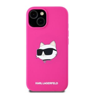 Karl Lagerfeld KLHMP15MSCHPPLF Apple iPhone 15 Plus / 14 Plus 6.7" fuschia kietas dėklas Silicone Choupet - Image 3