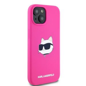 Karl Lagerfeld KLHMP15MSCHPPLF Apple iPhone 15 Plus / 14 Plus 6.7" fuschia kietas dėklas Silicone Choupet - Image 4