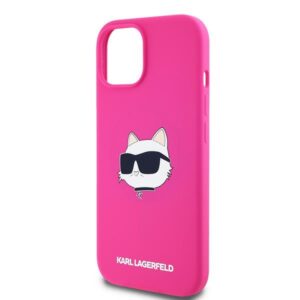 Karl Lagerfeld KLHMP15MSCHPPLF Apple iPhone 15 Plus / 14 Plus 6.7" fuschia kietas dėklas Silicone Choupet - Image 6