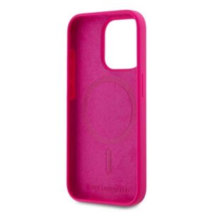 Karl Lagerfeld KLHMP15XSCHPPLF Apple iPhone 15 Pro Max 6.7" fuschia kietas dėklas Silicone Choupette Head - Image 7