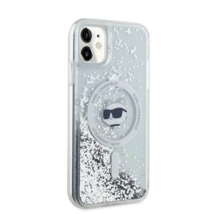 Karl Lagerfeld KLHMN61LGCHSGH Apple iPhone 11/ Xr 6.1" kietas dėklas skaidrus Liquid Glitter Choupette Head - Image 4