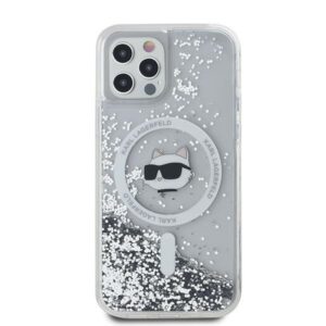 Karl Lagerfeld KLHMP12MLGCHSGH Apple iPhone12/12 Pro 6.1" kietas dėklas skaidrus Liquid Glitter Choupette He - Image 3
