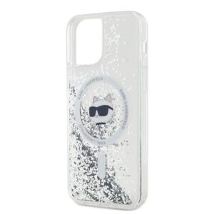 Karl Lagerfeld KLHMP12MLGCHSGH Apple iPhone12/12 Pro 6.1" kietas dėklas skaidrus Liquid Glitter Choupette He - Image 6