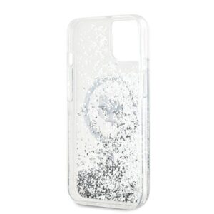 Karl Lagerfeld KLHMP13MLGCHSGH Apple iPhone13 6.1" kietas dėklas skaidrus Liquid Glitter Choupette Head Mags - Image 7